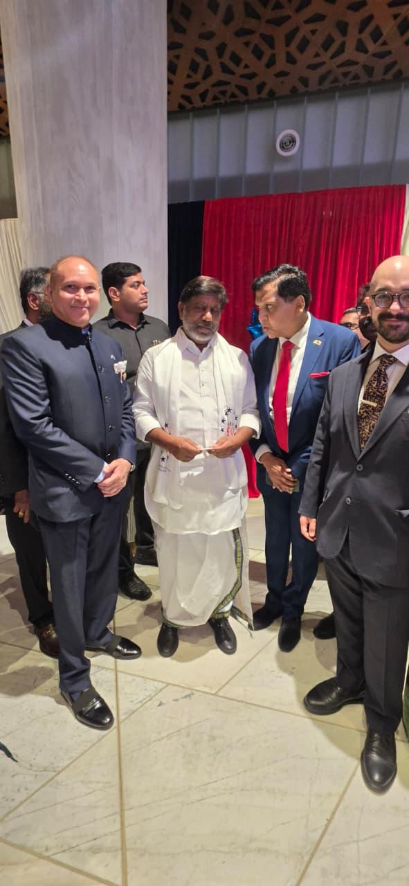 Dr. VGP meeting Deputy Chief Minister of Telangana Mallu Bhatti Vikramarka