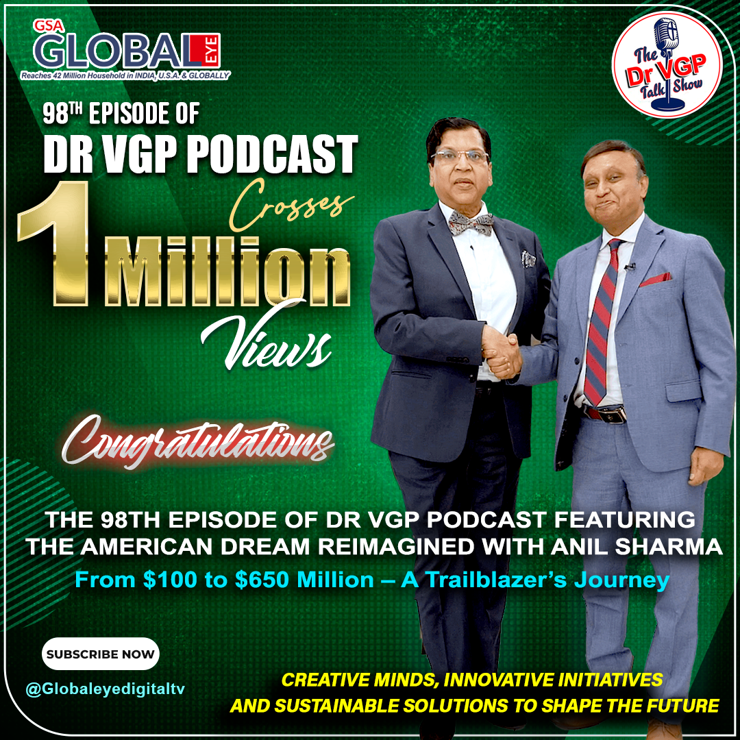 Dr. VGP Podcast 1 million views poster featuring Anil Sharma