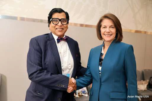 Dr. Vijay G. Prabhakar with U.S. Senator Catherine Cortez Masto