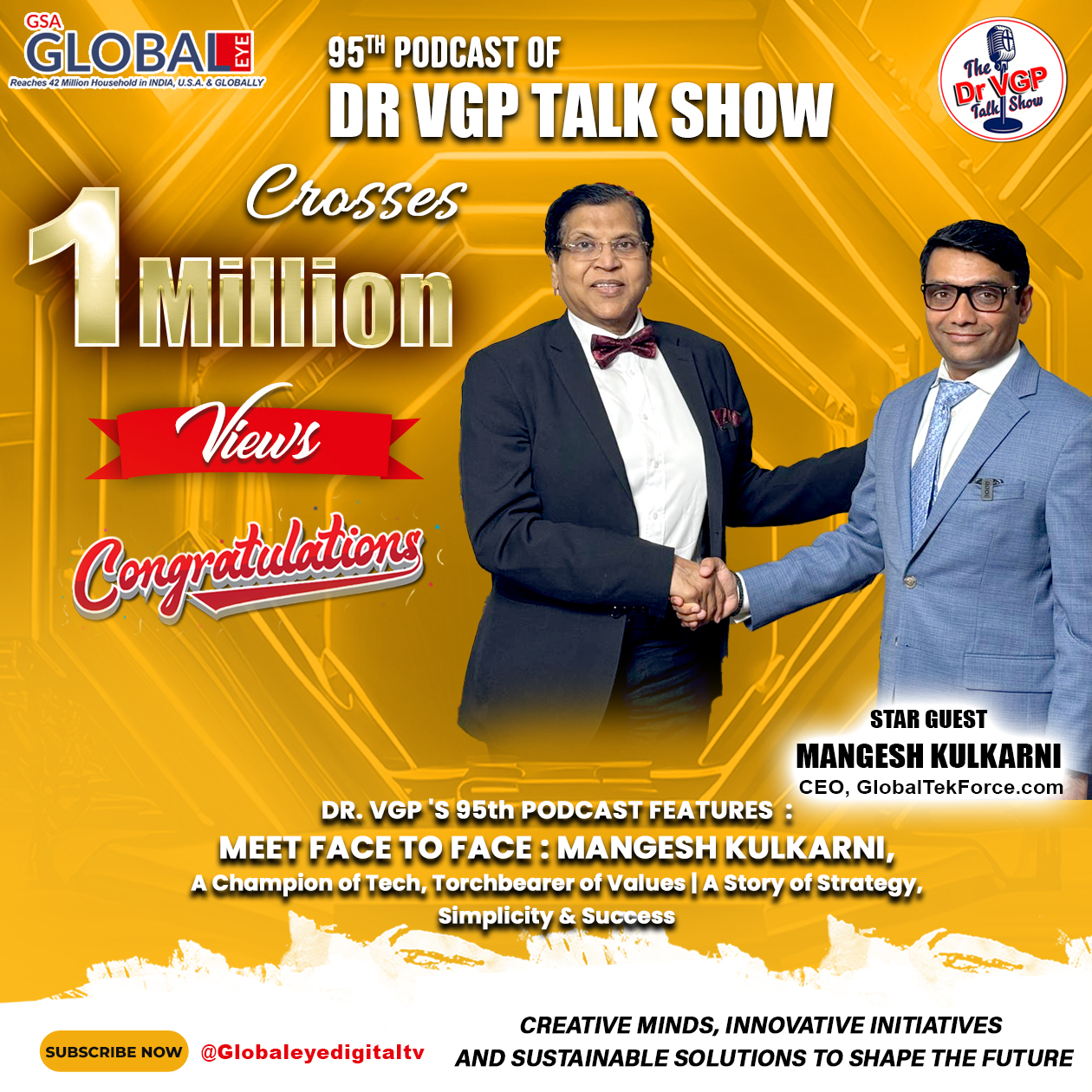 Dr. VGP Podcast poster featuring Mangesh Kulkarni