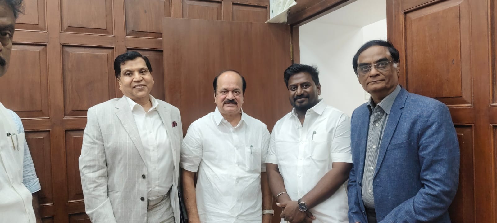 Dr. Vijay G. Prabhakar with Tamil Nadu Assembly Speaker J.C.D. Prabhakar and Minister Rajmohan
