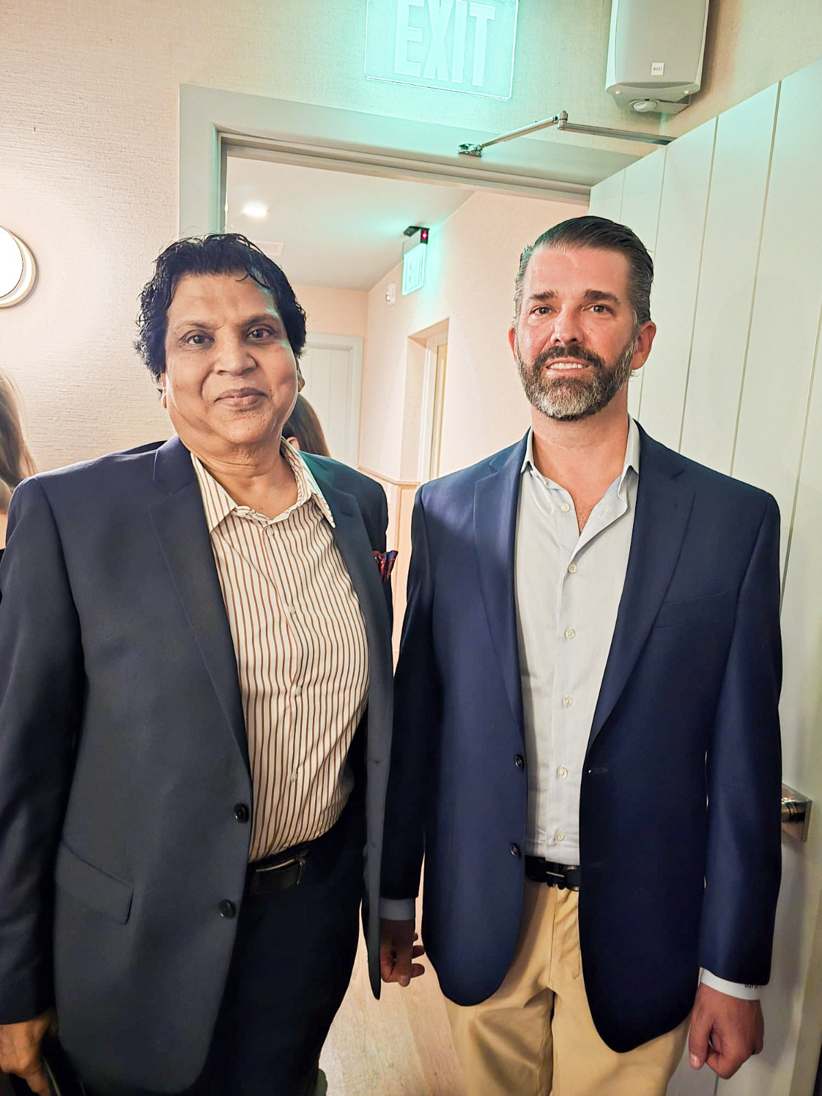 Dr. Vijay G. Prabhakar with Donald J. Trump Jr.